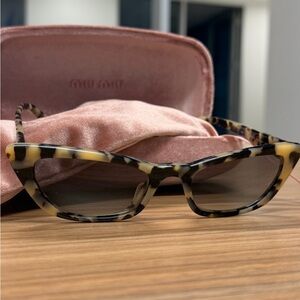Miu Miu Tortoise Shell Cat-Eye Sunglasses